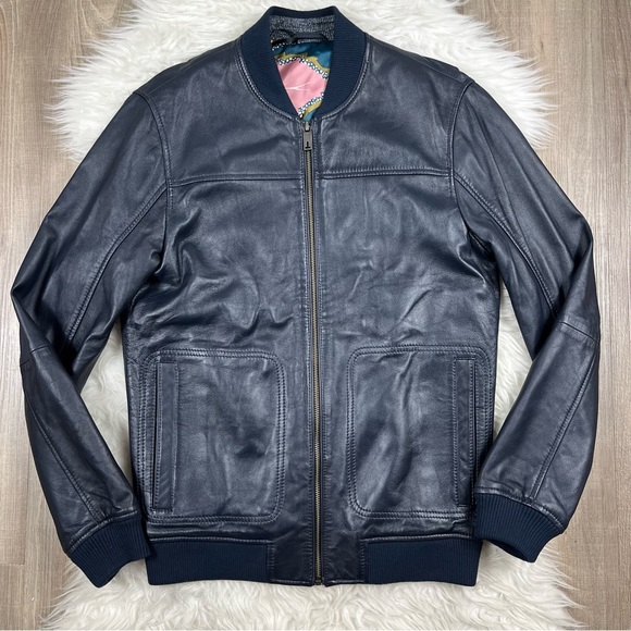 Ted Baker Jackets & Coats Ted Baker Genuine Leather Bomber Jacket Poshmark